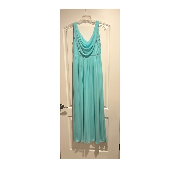 David's Bridal Bridesmaid Dress in the color "Spa" - Picture 5 of 6